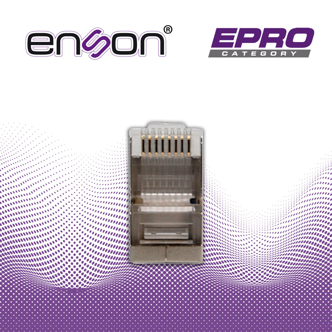 CONECTOR PLUG SRJ45 BLINDADO CAT6 ENSON ENS-SRJ45-CAT6 PARA CABLE UTP BLINDADO PONCHADO TRADICIONAL