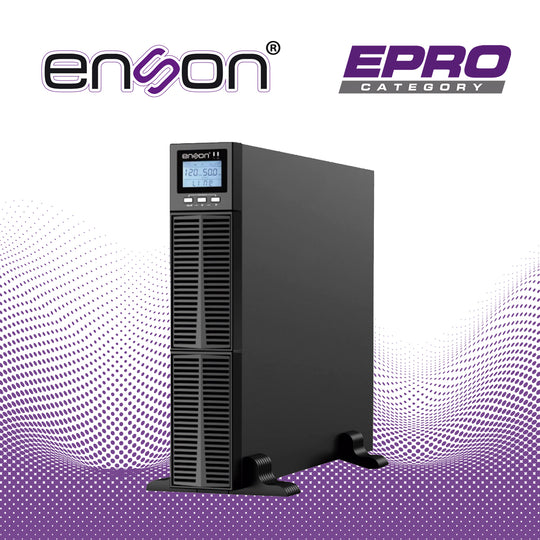 UPS ENSON ENS-OL2000RT / 2000VA-2000W / TOPOLOGIA ON-LINE DOBLE CONVERSION / FACTOR DE POTENCIA 1.0 / PANTALLA LCD / VOL