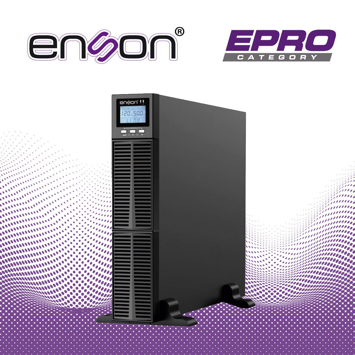 UPS ENSON ENS-OL2000RT / 2000VA-2000W / TOPOLOGIA ON-LINE DOBLE CONVERSION / FACTOR DE POTENCIA 1.0 / PANTALLA LCD / VOL
