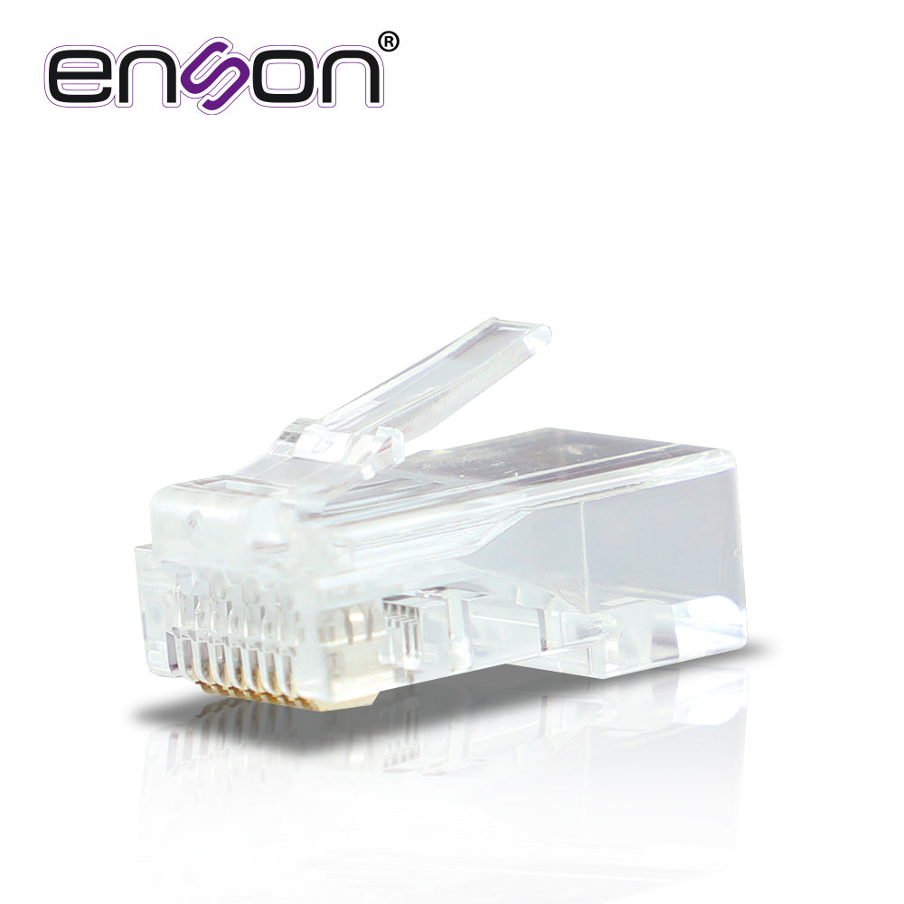 CONECTOR RJ45 PARA CABLE UTP CAT6 ENSON RJ45-CAT6 DE 8 PINES, VELOCIDAD DE HASTA 1000MBPS