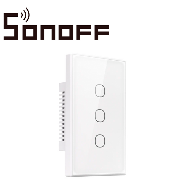APAGADOR DE PARED TOUCH TX GEN2 SONOFF T6-3C-120M / 3CH ON/OFF INALAMBRICO / WIFI 2.4GHZ / COLOR BLANCO / MATTER COMPATI