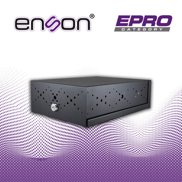 GABINETE DE SEGURIDAD ENSON LINCE13 PARA DVR MOVIL 380X270X115MM CON VENTILADOR COLOR NEGRO / COMPATIBLE CON LA SERIE MX