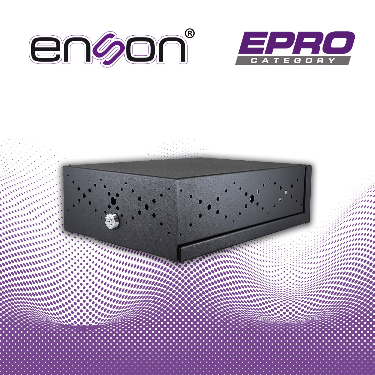 GABINETE DE SEGURIDAD ENSON LINCE13 PARA DVR MOVIL 380X270X115MM CON VENTILADOR COLOR NEGRO / COMPATIBLE CON LA SERIE MX