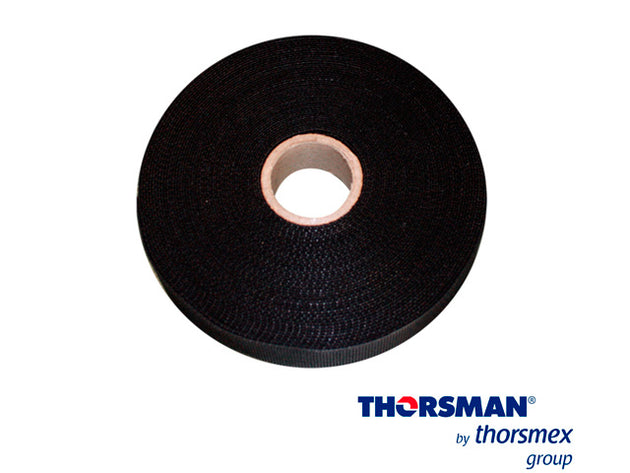 ROLLO DE CINTA DE CONTACTO THORSMAN COLOR NEGRO L 25 MTS -16MM 4500-02006,IDEAL PARA TODO TIPO DE CABLES, DISEÑADA PARA 