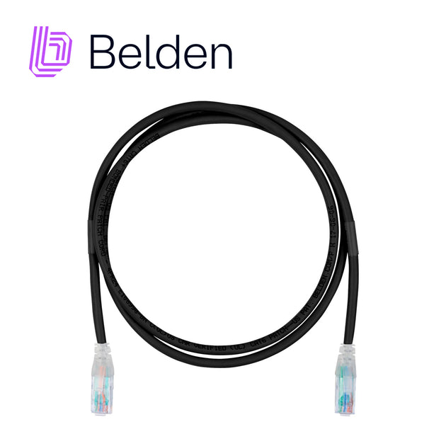 PATCHCORD UTP CAT6 BELDEN C601100010 FORRO PVC NEGRO CMR-RISER 4 PARES CALIBRE CONDUCTOR 24 AWG 100% COBRE USO INTERIOR 