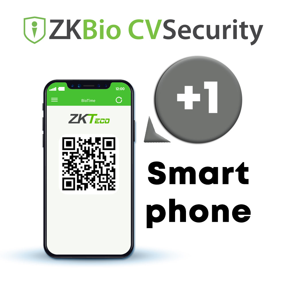 LICENCIA BIO CVSECURITY MODULO DE APLICACION MOVIL ZKCV-APP-EMP-ADDON-P1 PARA AGREGAR 1 CUENTA DE EMPLEADO EN SMARTPHONE