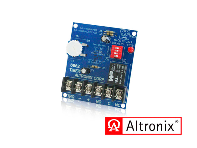 TEMPORIZADOR MULTIPROPOSITO / RANGO DE PROGRAMACION DE 1 SEGUNDO A 60 MINUTOS / 6062 ALTRONIX / VOLTAJE DE 12 O 24 VCD C