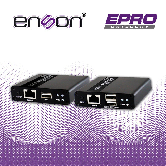 EXTENSOR HDMI ENSON ENS-HDMIE70KVM DE 70MTS MEDIANTE CABLE UTP CAT6/6A/7 SE PUEDE CASCADEAR TRANSMITE VIDEO FULL HD 1080