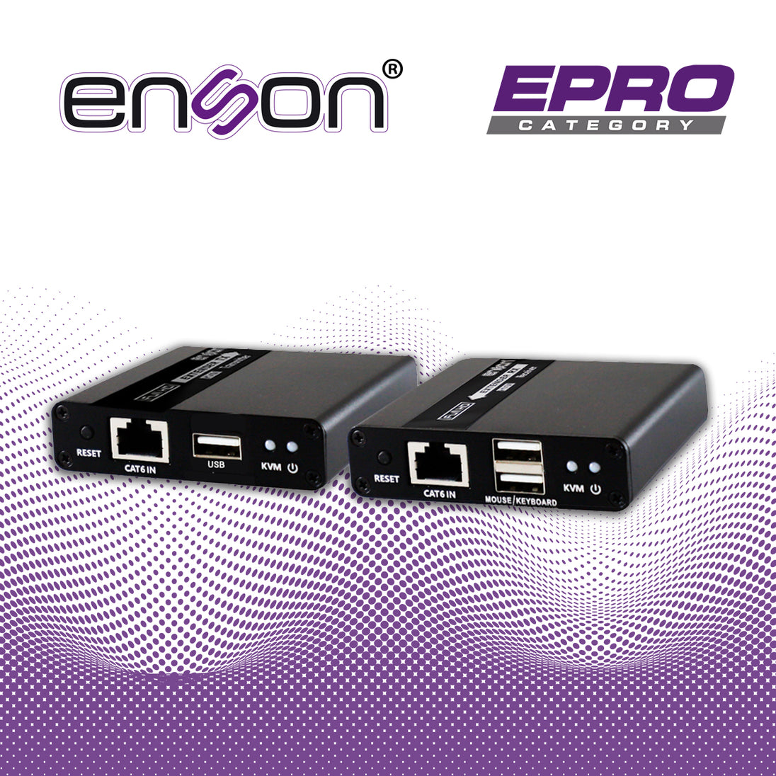 EXTENSOR HDMI ENSON ENS-HDMIE70KVM DE 70MTS MEDIANTE CABLE UTP CAT6/6A/7 SE PUEDE CASCADEAR TRANSMITE VIDEO FULL HD 1080