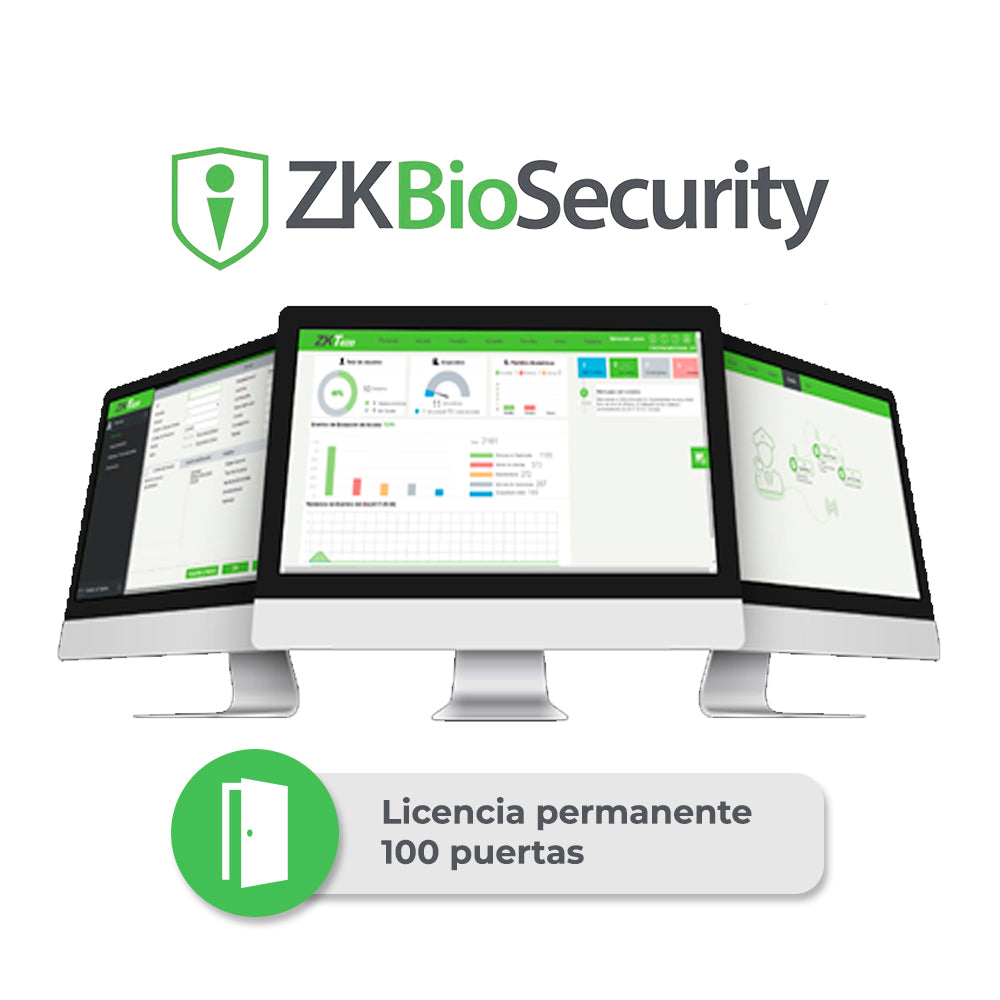 LICENCIA BIO CVSECURITY MODULO DE ACCESO ZKCV-AC-P100 PARA 100 PUERTAS PERMANENTE COMPATIBLE CON INBIOPRO, SPEEDFACE Y P