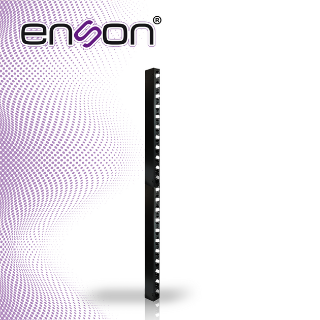 ORGANIZADOR VERTICAL ENSON ENS-VM25U PARA RACK DE 25UR CON VENTANAS DE ACCESO DE CABLEADO FABRICADO EN METAL TAPA REMOVI