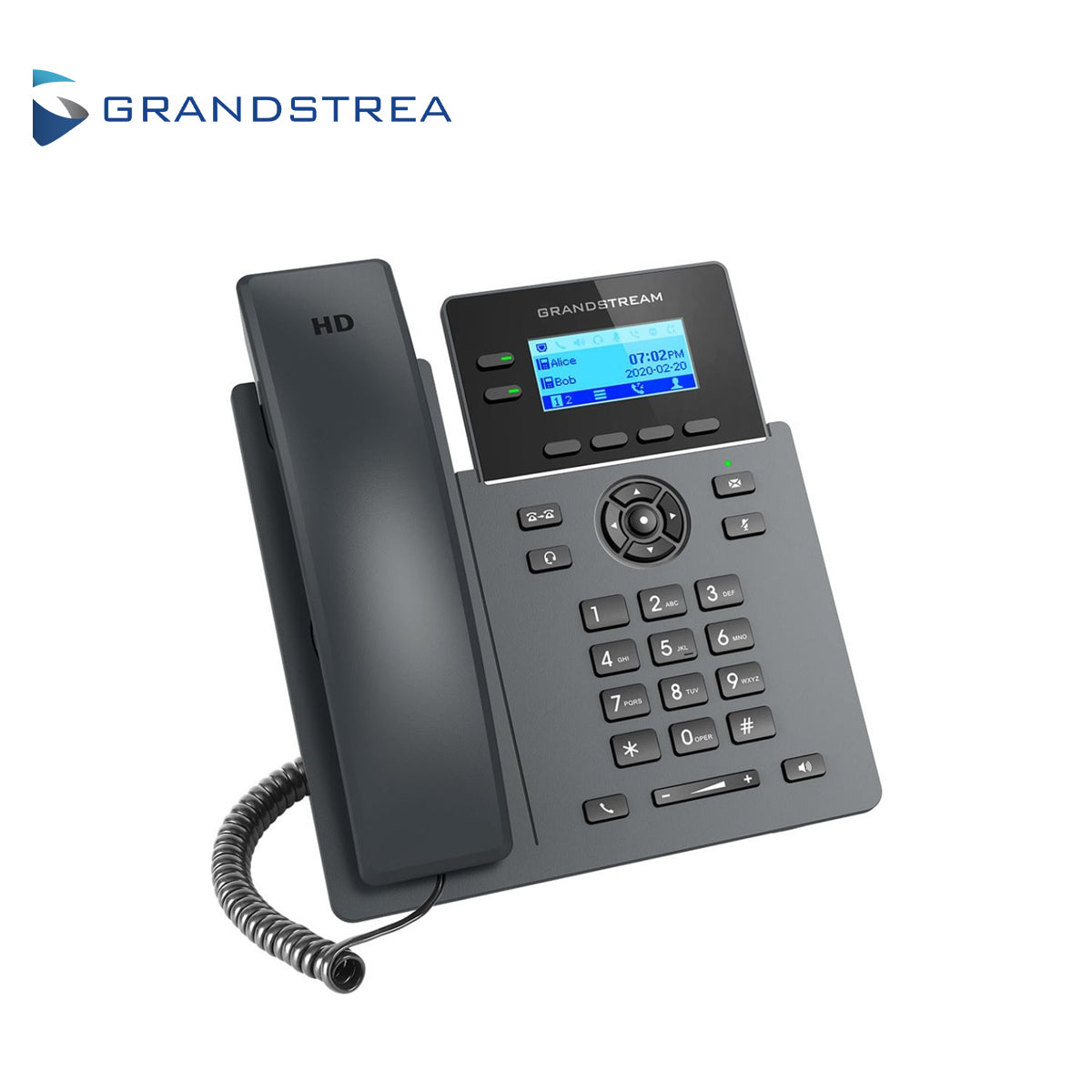 TELEFONO IP GRADO CARRIER WIFI 6 GRANDSTREAM GRP2602W / 4 CUENTAS SIP / 2 LINEAS / WIFI 802.11AC/AX / PANTALLA LCD / CON