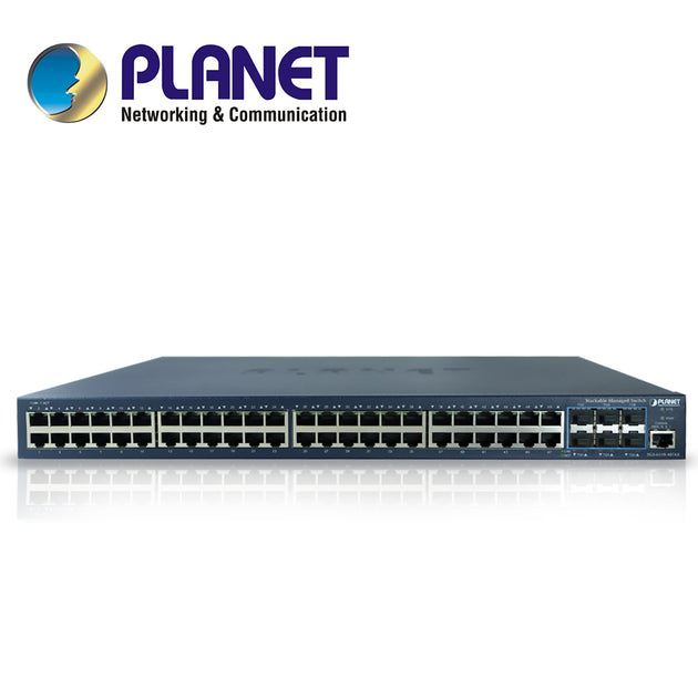 SWITCH PLANET STACKING SGS-6310-48T6X ADMINISTRABLE L2 + L3 RUTEO ESTATICO/ 48 PUERTOS RJ45 VELOCIDAD DE TRANSMISION 10/
