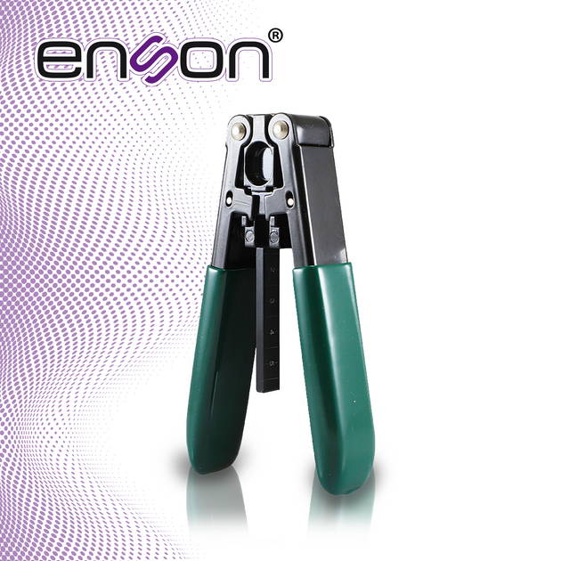 PELADOR DE CABLE DROP ENSON ENS-FTTHFDOCS FABRICADO EN ACERO CON MANGO DESLIZANTE DE PVC