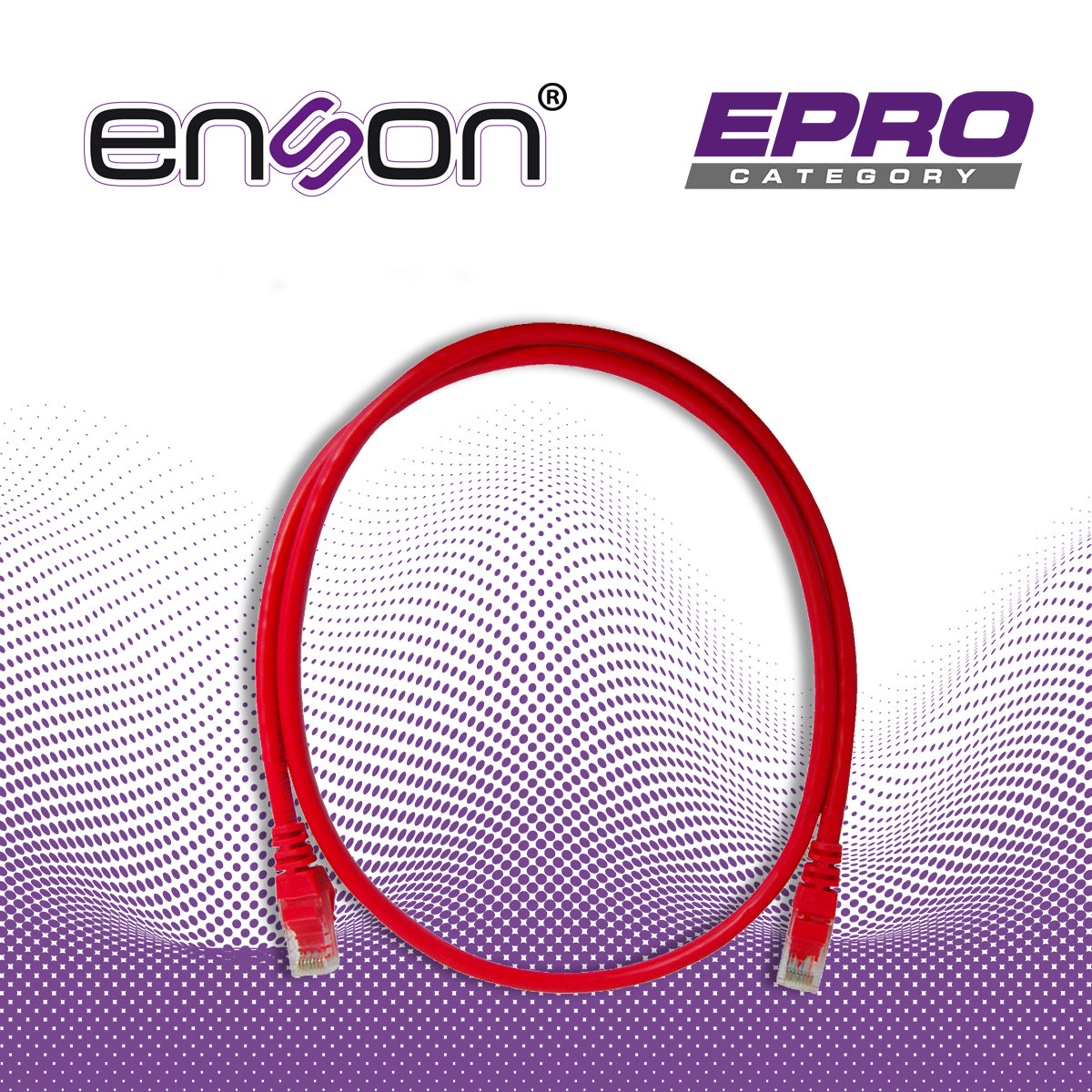 PATCHCORD UTP ENSON P6009R CAT6 90CM ROJO SERIE EPRO 100-II 100 POR CIENTO COBRE PARA MEJOR IDENTIFICACION DE SOLUCIONES