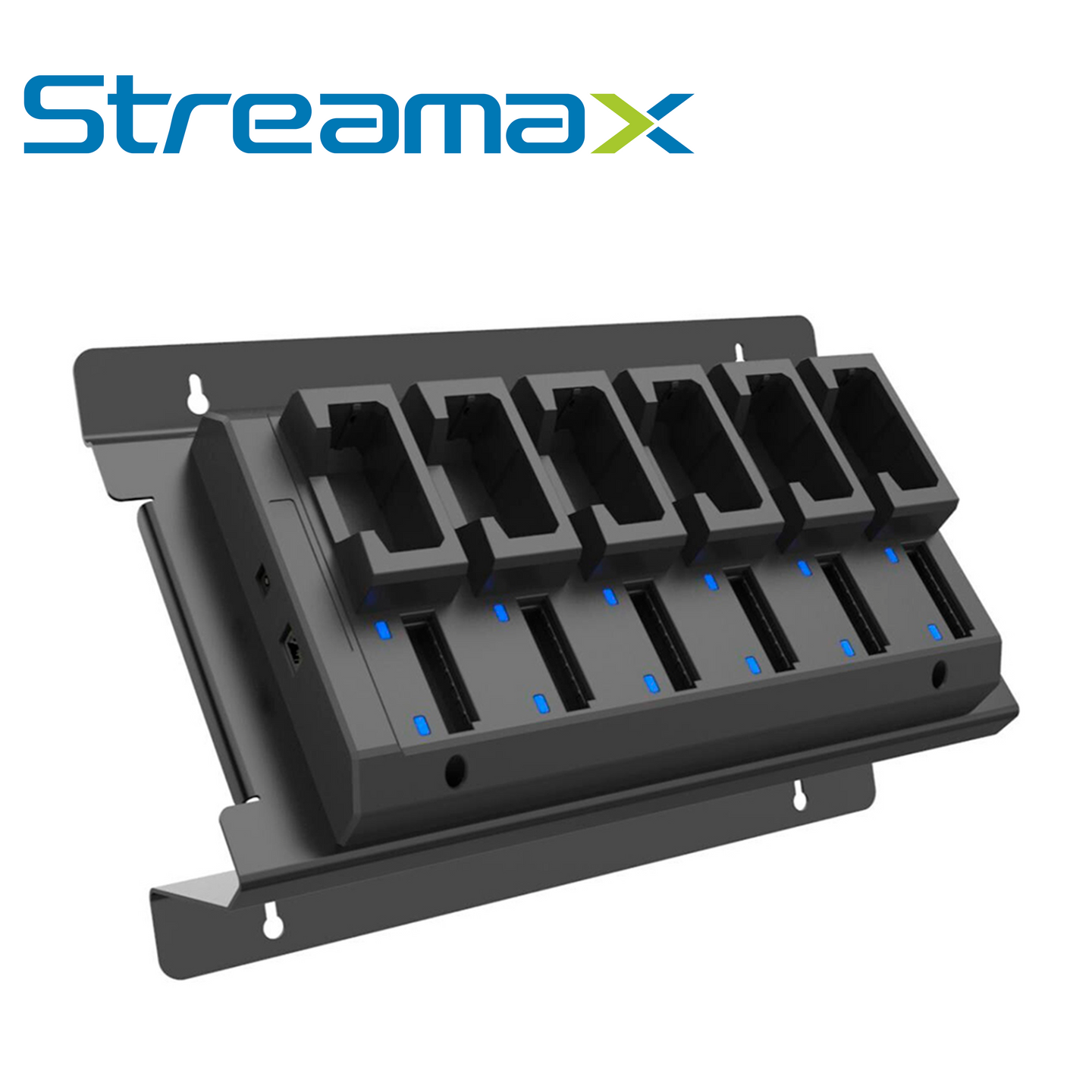 MULTI ESTACION DE CARGA DOBLE PARA BODYCAM STREAMAX MULTI-STATION / ESTACION PARA 6 BODYCAMS + 6 BATERIAS / 24 VCD / PUE
