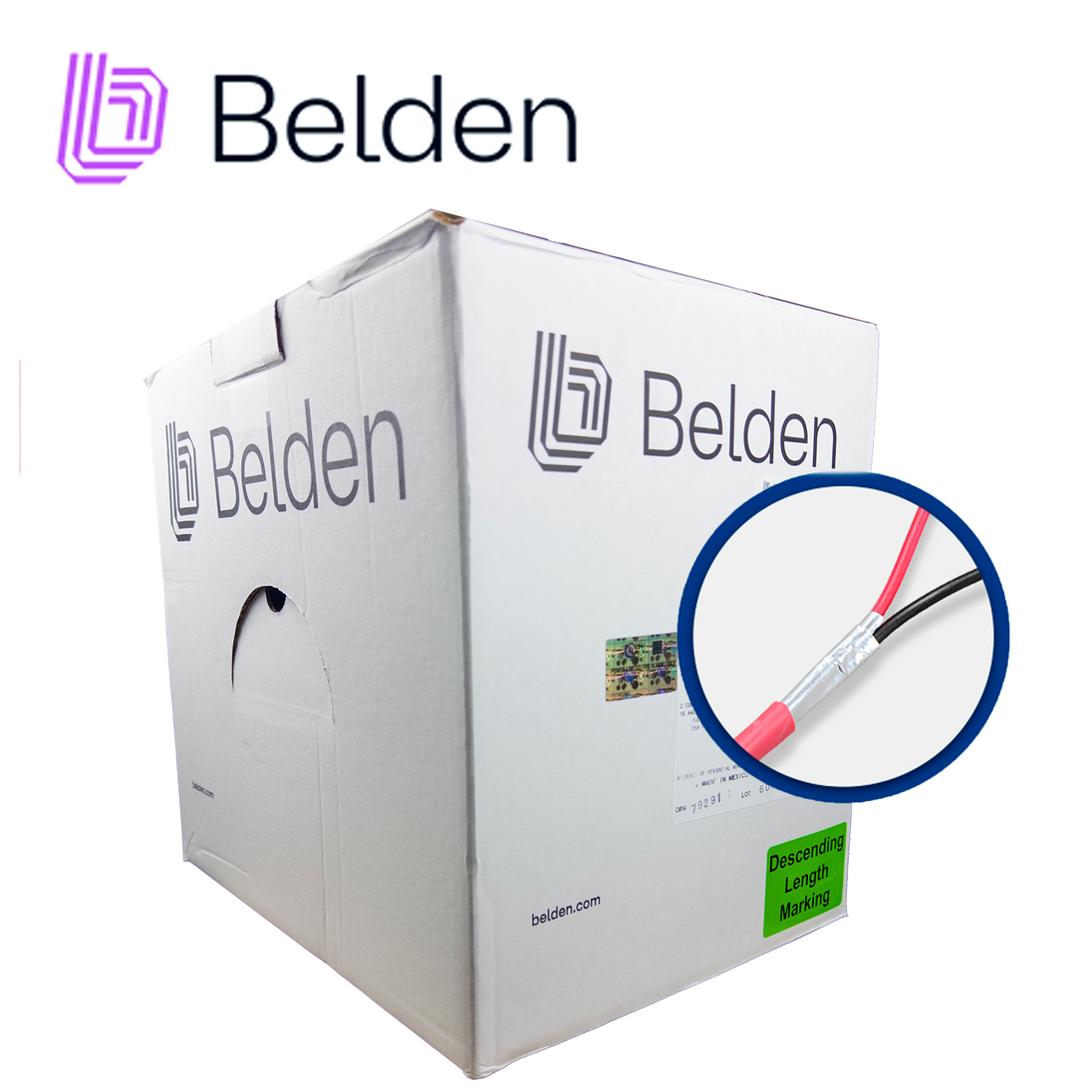 CABLE DE ALARMA CONTRA INCENDIOS BELDEN 5220FL 002A1000 / INTERIOR / ROJO / 2 CONDUCTORES / 16 AWG / SOLIDO / FORRO PVC 