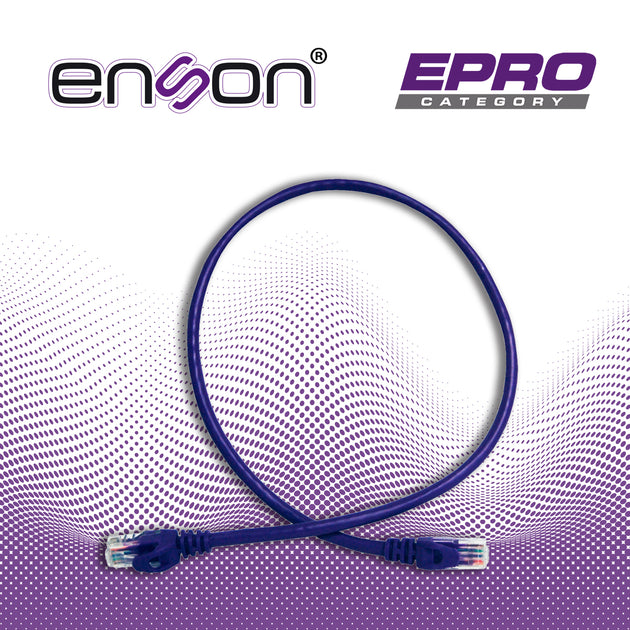 PATCHCORD UTP ENSON P6006P CAT6 60CM MORADO SERIE EPRO 100-II 100 POR CIENTO COBRE PARA MEJOR IDENTIFICACION DE SOLUCION