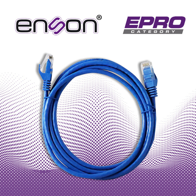 PATCHCORD UTP ENSON P6A009 CAT6A 90CM AZUL SERIE EPRO 100-II 100 POR CIENTO COBRE PARA MEJOR IDENTIFICACION DE SOLUCIONE