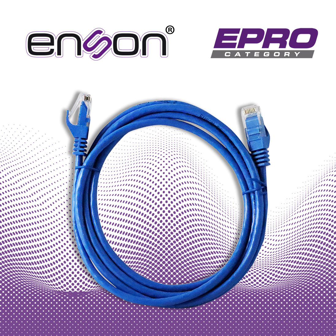 PATCHCORD UTP ENSON P6A009 CAT6A 90CM AZUL SERIE EPRO 100-II 100 POR CIENTO COBRE PARA MEJOR IDENTIFICACION DE SOLUCIONE