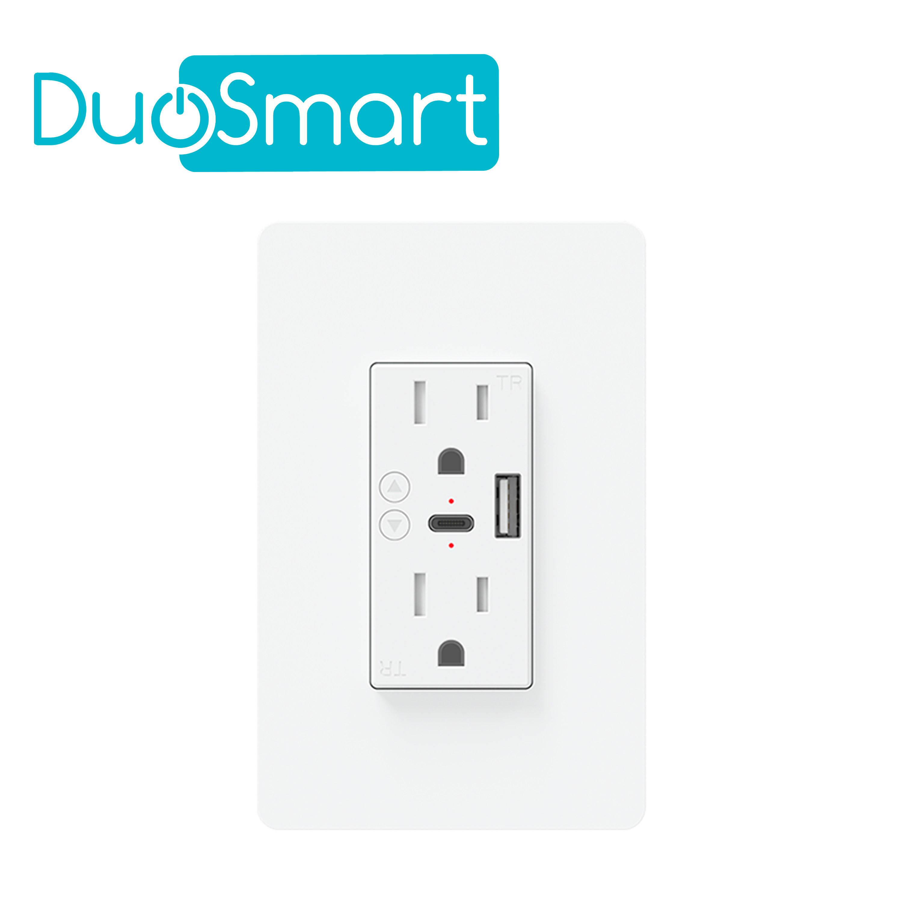 CONTACTO TOMACORRIENTE DUOSMART A61 / 2 CONTACTOS / 1 PUERTO USB / 1 PUERTO USB-C / WIFI 2.4 GHZ / COMPATIBLE CON ALEXA 