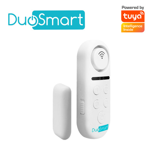 SENSOR MAGNETICO WIFI 2.4 GHZ DUOSMART C60 CON SIRENA INCLUIDA 2 MODOS DE OPERACION 2 SONIDOS DE NOTIFICACION COMPATIBLE