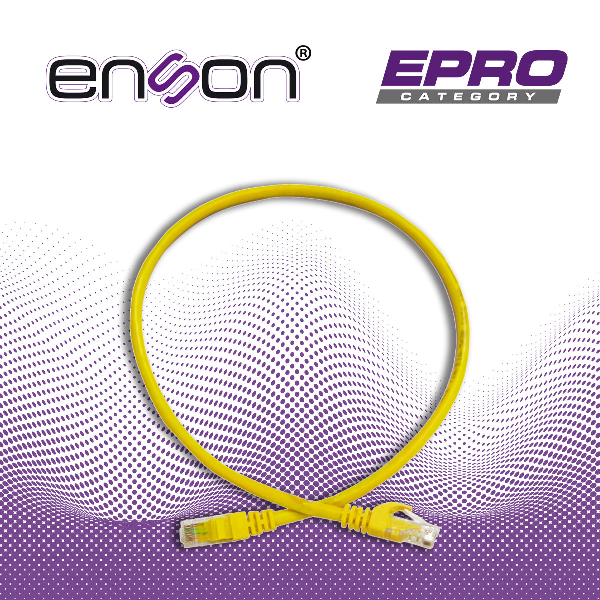 PATCHCORD UTP ENSON P6006Y CAT6 60CM AMARILLO SERIE EPRO 100-II 100 POR CIENTO COBRE PARA MEJOR IDENTIFICACION DE SOLUCI