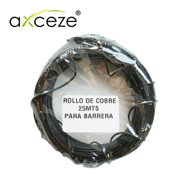 ROLLO DE COBRE CALIBRE 16 CON FORRO AXCEZE AX-ROLLO25 CON LONGITUD DE 25 METROS IDEAL PARA CREAR LA BOBINA O LOOP COMPAT