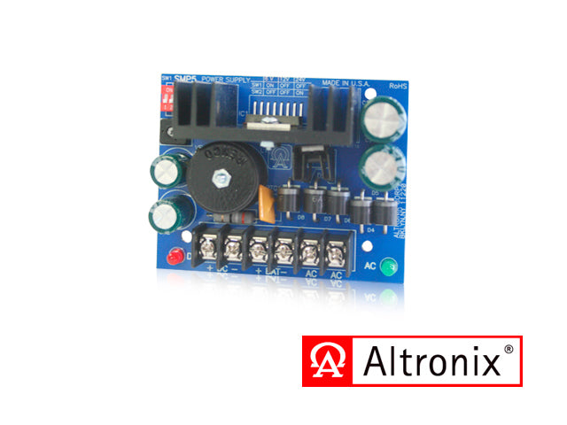 FUENTE DE ALIMENTACION/CARGADOR ALTRONIX SMP5 CONVIERTE LA ENTRADA DE BAJO VOLTAJE AC EN 6VCC, 12VCC O 24VCC A 4A DE COR