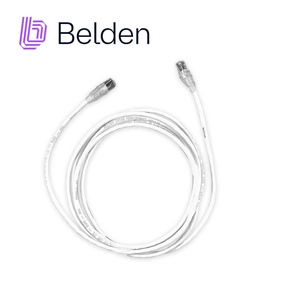PATCH CORD DIAMETRO REDUCIDO UTP CAT6A BELDEN CAD1109010 / INTERIOR / BLANCO / 4 PARES / 28 AWG / FORRO PVC / CMR / 10 P