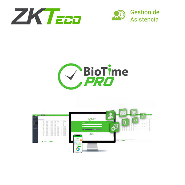 LICENCIA BIOTIME PRO ZKBTPRO-ADD-DV5 ZKTECO PARA INCREMENTAR A LICENCIA EXISTENTE 5 EQUIPOS DE ASISTENCIA CON TECNOLOGIA