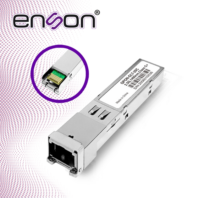 MODULO GPON SFP TRANSCEPTOR ENSON ENS-SFPSM/GPON-OLT-20C / 2.5G / 1.25 GBPS ENSON ENS-SFPSM/GPON-OLT-20C MAS / GIGABIT E