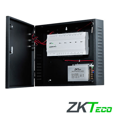 PANEL DE CONTROL DE ACCESO AVANZADO GREENLABEL ZKTECO INBIO460PROBOX KIT CON GABINETE Y FUENTE 4PUERTAS/ 8