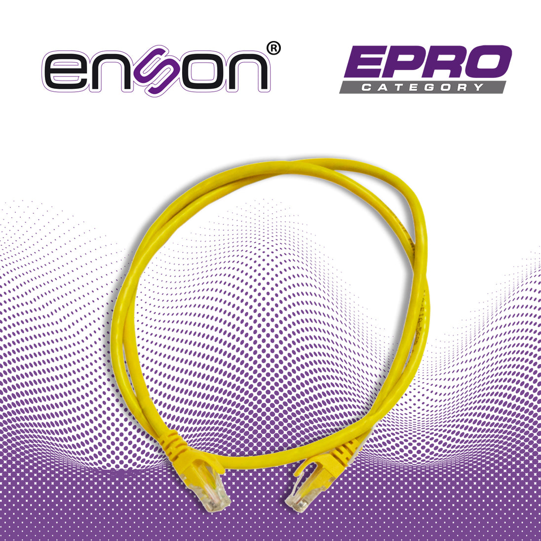 PATCHCORD UTP ENSON P6009Y CAT6 90CM AMARILLO SERIE EPRO 100-II 100 POR CIENTO COBRE PARA MEJOR IDENTIFICACION DE SOLUCI