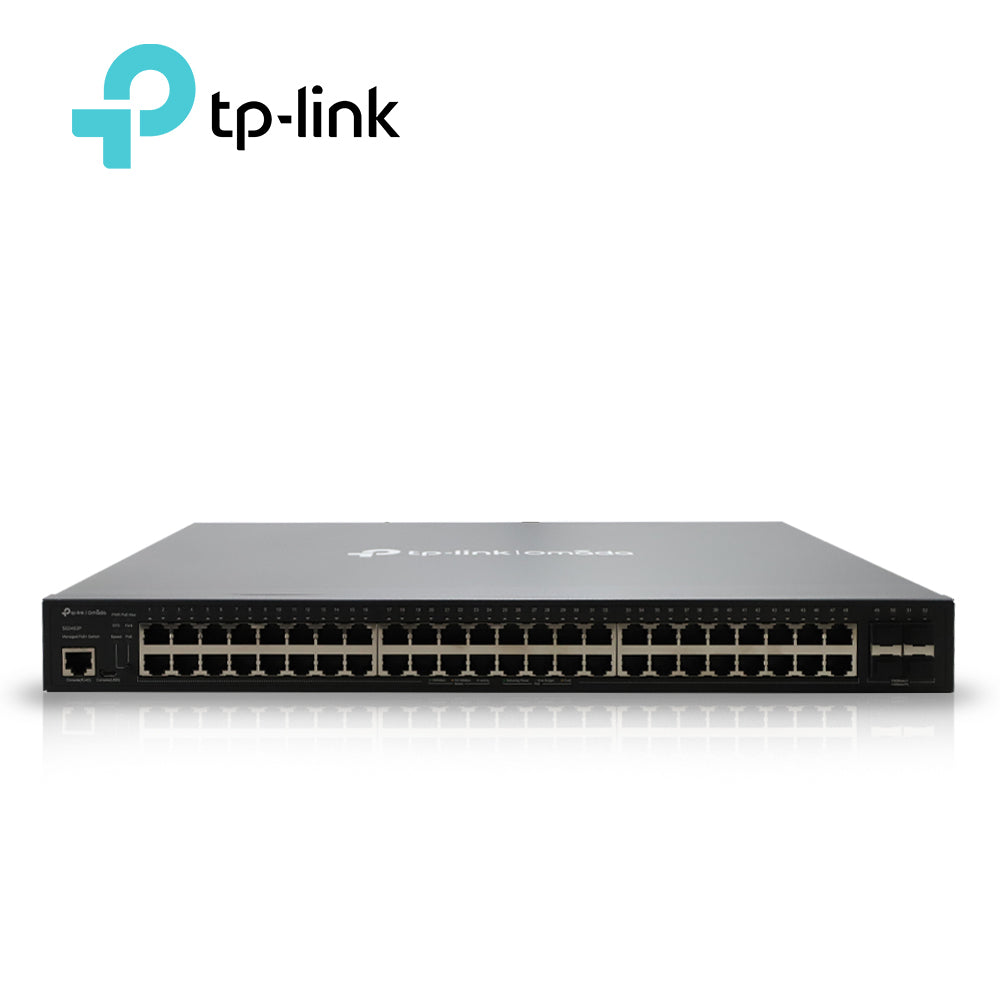 SWITCH ADMINISTRABLE TP-LINK SG3452P / 48 PUERTOS RJ45 POE AF/AT 10/100/1000 MBPS + 4 PUERTOS GIGA SFP / POTENCIA POE TO