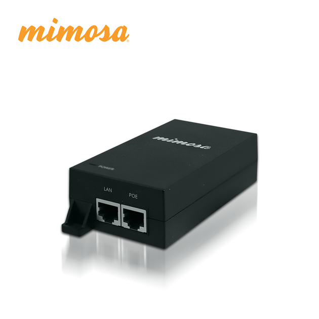 INYECTOR POE GIGABIT MIMOSA 24V 30W PARA RADIOS C6X C5C-EF C5X-IP67 Y A5X-EF (NO INCLUYE CABLE DE CORRIENTE) (3 MESES DE