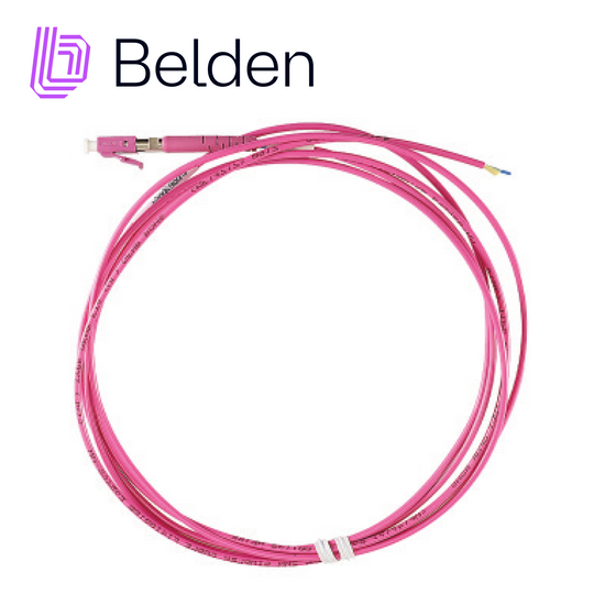 JUMPER DE FIBRA OPTICA MULTIMODO BELDEN FP4LDLD001M/ INTERIOR / ERIKA VIOLETA / OM4 / LC DUPLEX - LC DUPLEX / 50/125 MIC