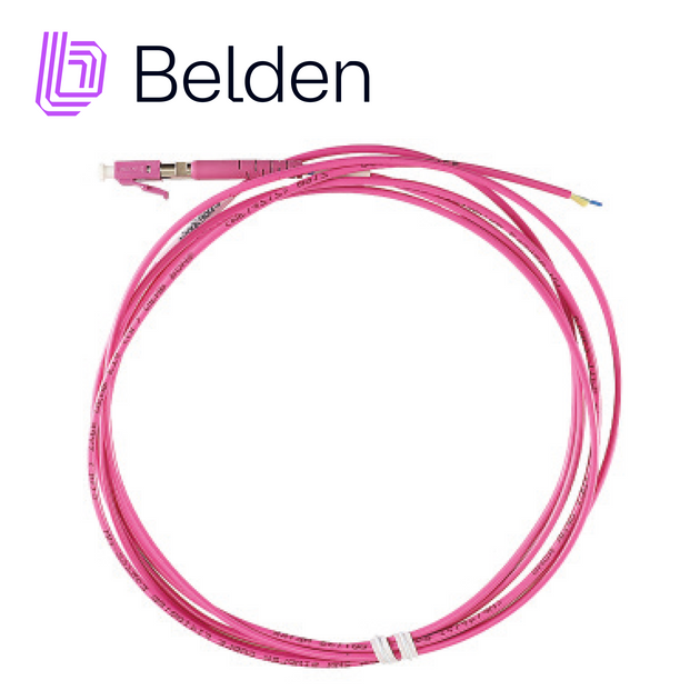 JUMPER DE FIBRA OPTICA MULTIMODO BELDEN FP4LDLD001M/ INTERIOR / ERIKA VIOLETA / OM4 / LC DUPLEX - LC DUPLEX / 50/125 MIC