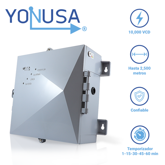 ENERGIZADOR PARA CERCA ELECTRIFICADA NUEVA GENERACION YONUSA 12000V EY NG 12000 1 SIN INTERFACECUBRE HASTA 700 METROS PE