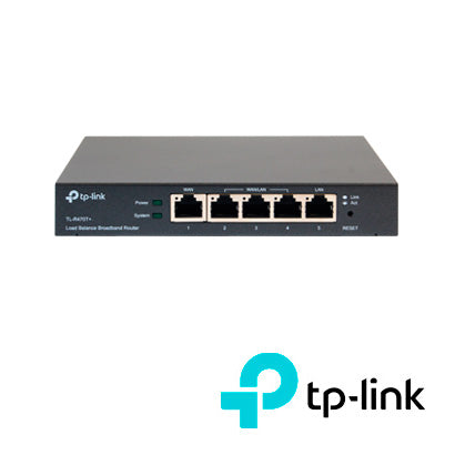 ROUTER BALANCEADOR DE CARGA / TP-LINK TL-R470T / 1 PUERTO WAN RJ45 / 1 PUERTO LAN RJ45 / 3 PUERTOS WAN/LAN RJ45 / VELOCI