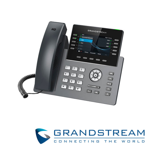 TELEFONO IP GRADO CARRIER WIFI 6 GRANDSTREAM GRP2615 / 16 CUENTAS SIP / 10 LINEAS / PANTALLA COLOR LCD TFT / 2 PUERTOS 1