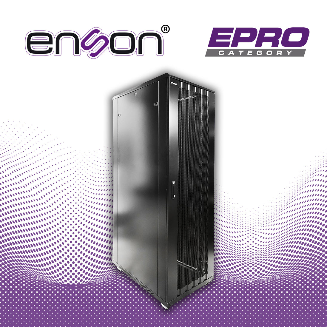 GABINETE DE PISO DESENSAMBLADO ENSON ENS-RGB42UD 42UR 600X1000MM PUERTA PRINCIPAL DE MALLA CON CERRADURA DE SEGURIDAD AB