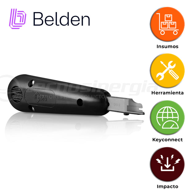 HERRAMIENTA PONCHADORA KEYCONNECT BELDEN AX100749 /INTERIOR / NEGRO