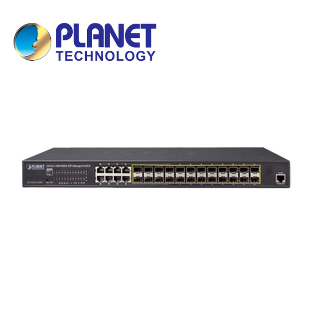 SWITCH ADMINISTRABLE L2+ PLANET GS-5220-16S8CR / 8 PUERTOS COMBO RJ45 10/100/1,000MBPS / 24 PUERTOS SFP 100/1,000MBPS / 