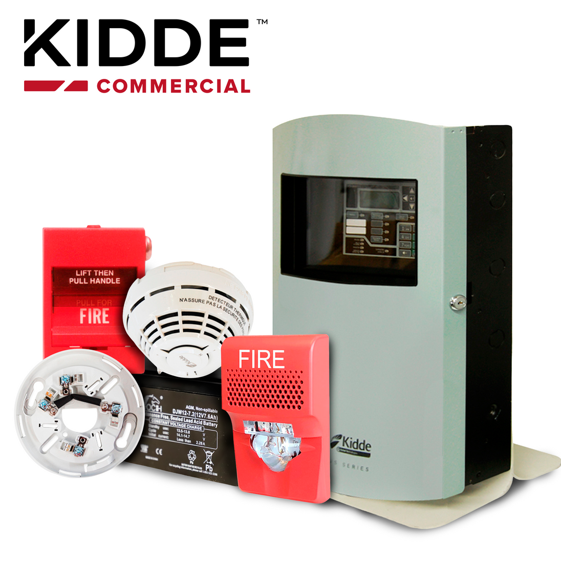 KIT BASICO PARA DETECCION DE INCENDIO PARA SITIOS DE 169 A 200 MTS CUADRADOS / IDEAL PARA RETAIL - OFICINAS Y CONSULTORI