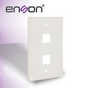 PLACA DE PARED (FACEPLATE) UNIVERSAL ENS-FP62 ENSON 2 PUERTOS ESTILO KEYCONNE...