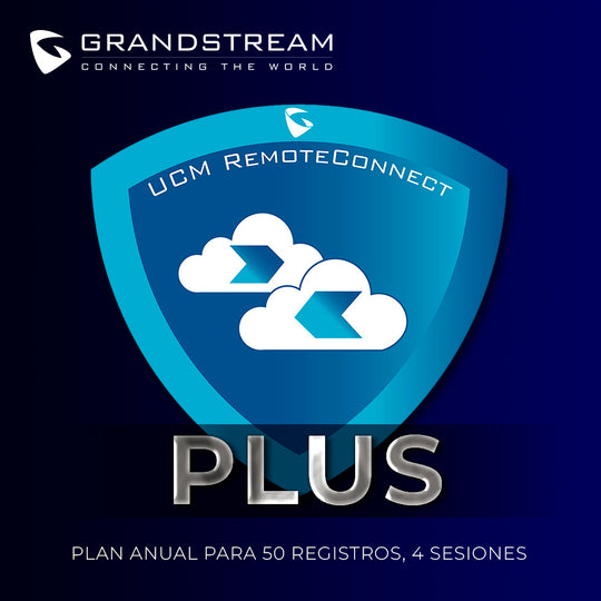 SUSCRIPCION GRANDSTREAM UCMRC-PLUS UCM REMOTE CONNECT PLAN ANUAL PARA 50 REGISTROS, 8 SESIONES