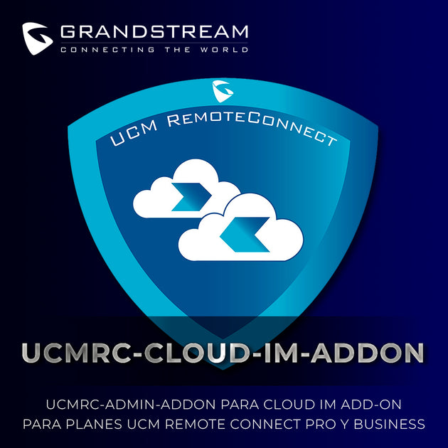 SUSCRIPCION GRANDSTREAM UCMRC-CLOUD IM ADD-ON PARA PLANES UCM REMOTE CONNECT PARA PLANES PRO Y BUSINESS.
