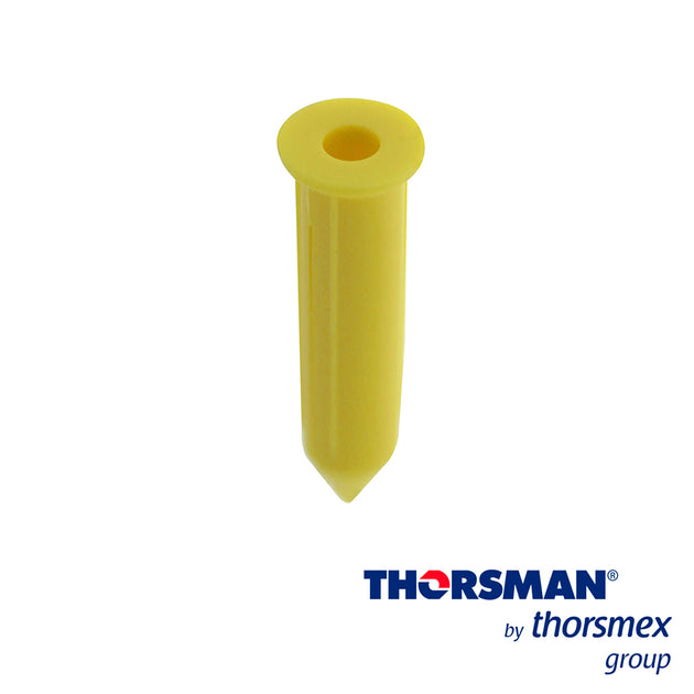 CLAVITHOR THORSMAN TCP1 1207-02100 TAQUETE PARA FIJAR CON CLAVO 3/32PULG X 1PULG COLOR AMARILLO, CAJA 100 PIEZA, ELABORA