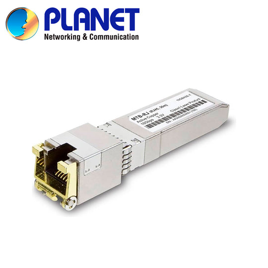 TRANSCEPTOR OPTICO RJ45 PLANET MTB-RJ / VELOCIDAD DE TRANSMISION 10GBPS/ DISTANCIA DE TRANSMISION 30 METROS/ TIPO DE CON